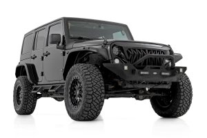 Jeep Wrangler Unlimited Wheel Well Liners - Front & Rear - Rough Country - Black - '07-'18